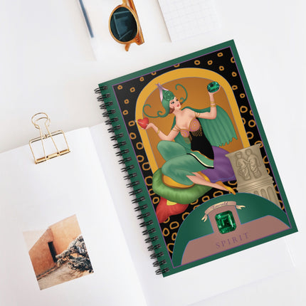 May & Emerald (from the Gem Series) by Sofia Chiostri Spiral Notebook - Ruled Line