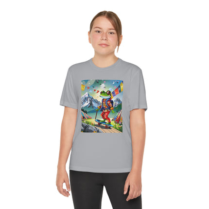 Skateboarding Frog Youth Competitor Tee – Whimsical Adventure & Playful Energy