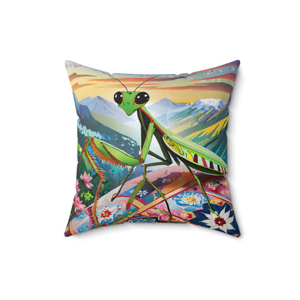 The Joyful Mantis Spun Polyester Square Pillow