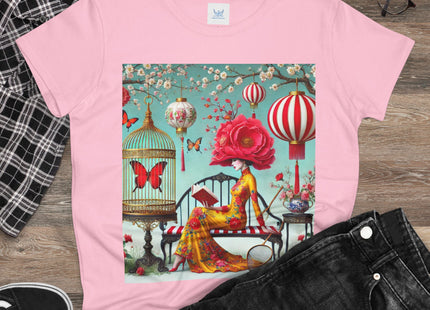 Reading In A Painted Garden Cotton Tee