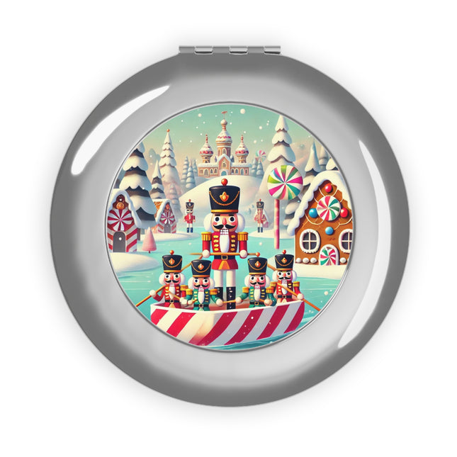 Nutcracker Candy-Striped Adventure Compact Travel Mirror