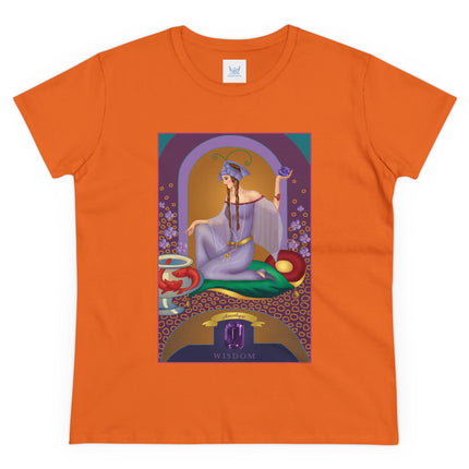February & Amethyst (from the Gem Series) by Sofia Chiostri Women's Midweight Cotton Tee