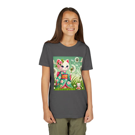 Geisha Kitten and the Dandelion Wish Youth Short Sleeve Tee