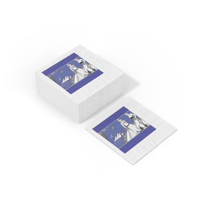 Coastal Elegance White Coined Napkins
