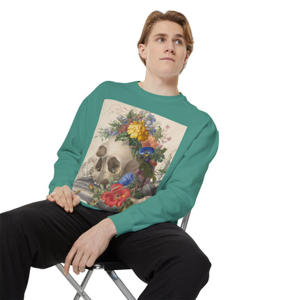 Vanitas Still Life by Herman Henstenburgh Garment-Dyed Sweatshirt
