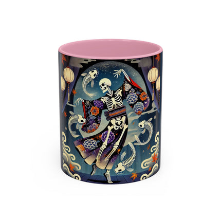 Skeleton Kabuki Performer Colorful Mugs (11oz, 15oz)