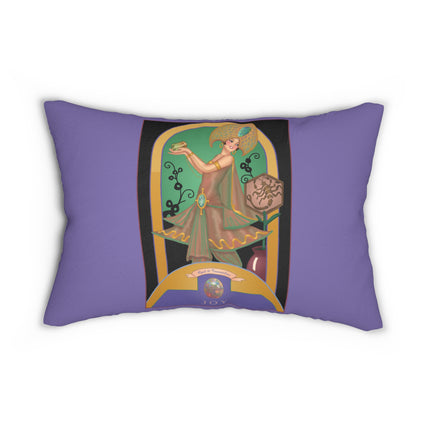 October & Opal, Tourmaline (from the Gem Series) by Sofia Chiostri Spun Polyester Lumbar Pillow
