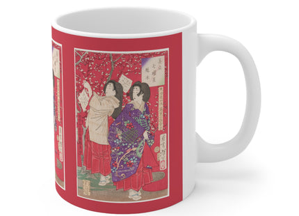 Wood for the Plum Tree by Tsukioka Yoshitoshi Ceramic Mug 11oz