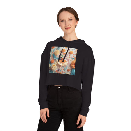 Dahlia Fairy Cropped Hooded Sweatshirt