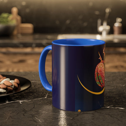 Moonlit Reflections Colorful Mug (11oz, 15oz) – Celestial Elegance, Art Deco Beauty & Dreamy Style