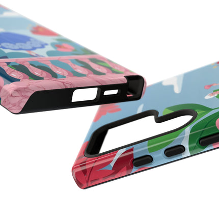 🌺🪭 The Lady Of The Grand Flower Terrace Phone Case – Art Deco Garden Elegance