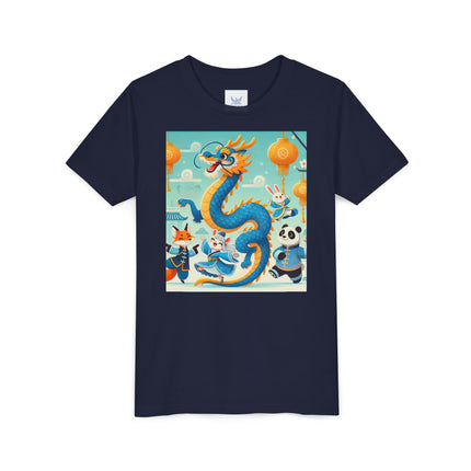 Blue & Gold Dragon Festival Parade Youth Short Sleeve Tee
