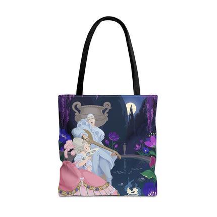 🌙🎶 The Moonlit Garden Serenade Tote Bag – Art Deco Musical Fantasy