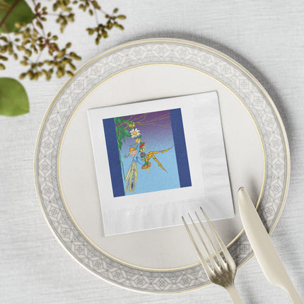A Fairy's Delight White Coined Napkins