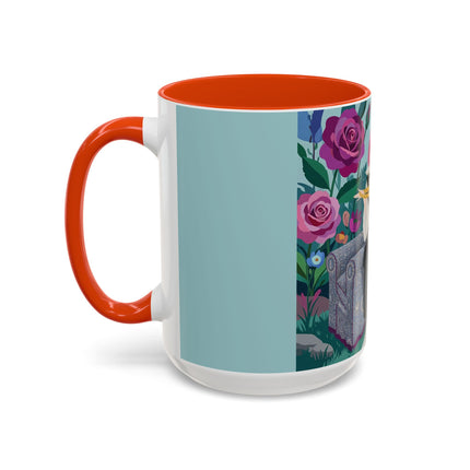 The Lady Of The Garden Tea Colorful Mugs – Art Deco Floral Elegance
