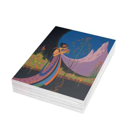 🌸🏔️ The Lady Of The Mountain Garden Postcard Bundles – Art Deco Floral Reverie