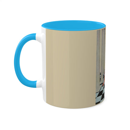 Cadmus Beheld a Female Figure by Virginia Frances Sterrett Colorful Mugs, 11oz