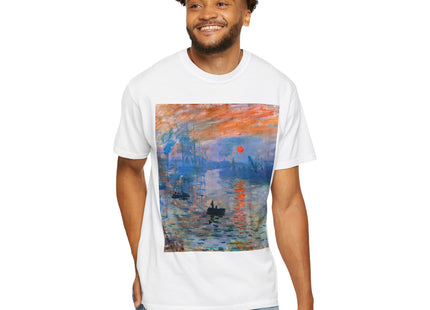 Sunrise by Claude Monet Unisex Garment-Dyed T-shirt