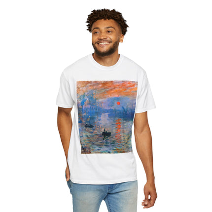 Sunrise by Claude Monet Unisex Garment-Dyed T-shirt