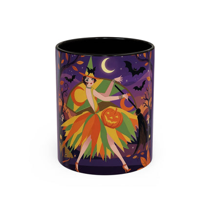 🎃🧙 The Witch Of Jack-O'-Lantern Hollow Colorful Mug – Whimsical Halloween Charm
