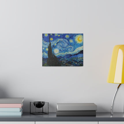 The Starry Night by Vincent Van Gogh Matte Canvas, Stretched, 0.75"