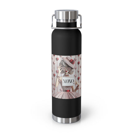 Fashionably Yours, XOXO Copper Vacuum Insulated Bottle, 22oz