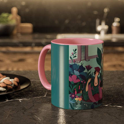 The Ladies Of The Secret Masquerade Colorful Mugs – Art Deco Floral Mystery