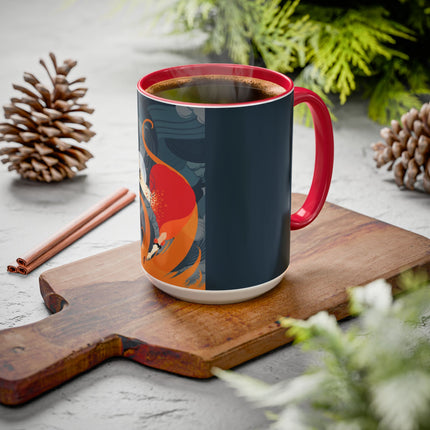 Flame of the Tempest Colorful Mugs – Fiery Storm & Dramatic Elegance