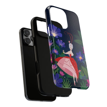 🌺✨ The Lady Of The Starlit Enchanted Garden Phone Case – Art Deco Floral Fantasy