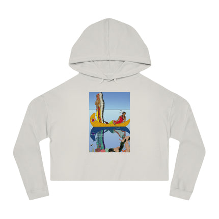 Le long du Missouri (Indian couple on the Missouri River) by George Barbier Women’s Cropped Hooded Sweatshirt
