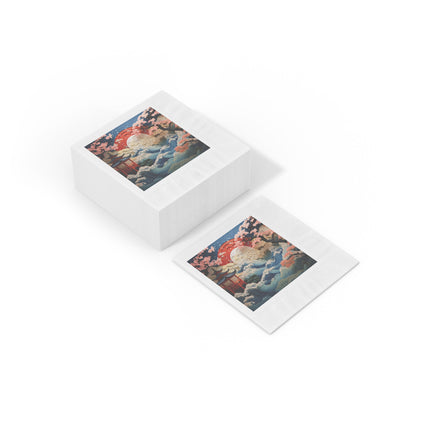 Twilight Serenity White Coined Napkins