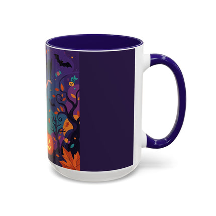 🐈‍⬛🎃 The Midnight Black Cat Masquerade Colorful Mug – Whimsical Halloween Elegance