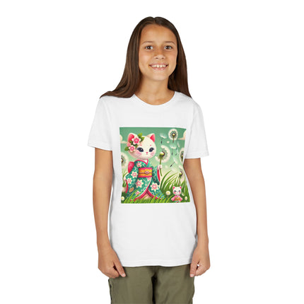 Geisha Kitten and the Dandelion Wish Youth Short Sleeve Tee