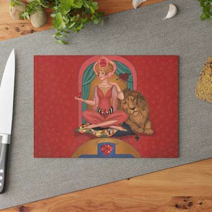 July & Ruby Zodiac Glass Cutting Board