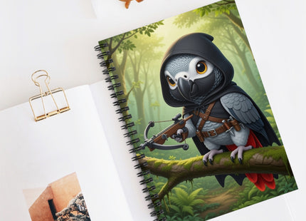 The African Grey Sentinel Spiral Notebook - Ruled Line