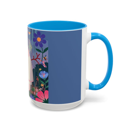 The Lady Of The Enchanted Aquarium Colorful Mugs – Art Deco Aquatic Elegance