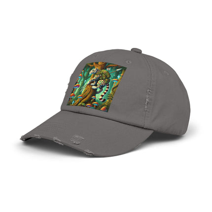 Silent Stripes Unisex Distressed Cap