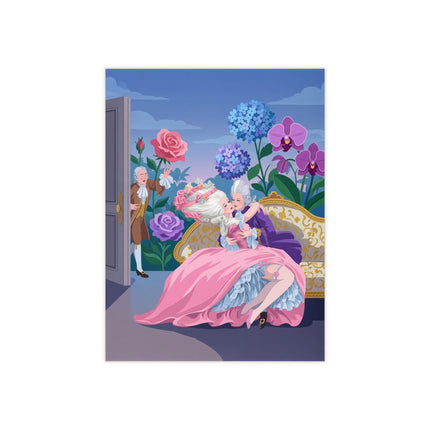 🌹💜 The Secret Embrace Ceramic Tile – Art Deco Floral Romance