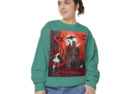 Halloween Night Scene Unisex Garment-Dyed Sweatshirt