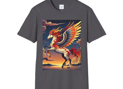 Flame-Winged Horse at Sunset Unisex Softstyle T-Shirt