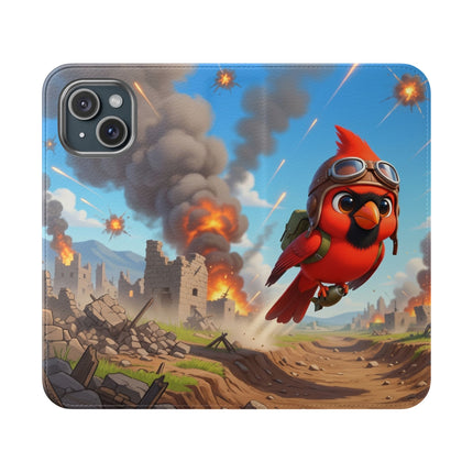 🐦✈️ The Cardinal Dive Bomber Flip Case – Bold Flight & Fearless Adventure