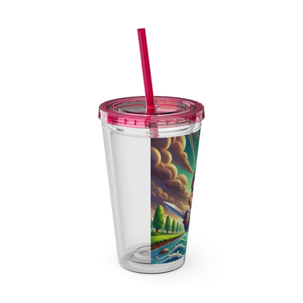 Valiant Duck Sunsplash Tumbler with Straw, 16oz