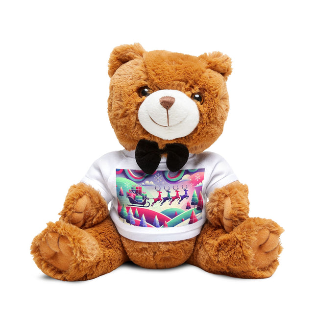 Festive Reindeer Flight Teddy Bear with T-Shirt
