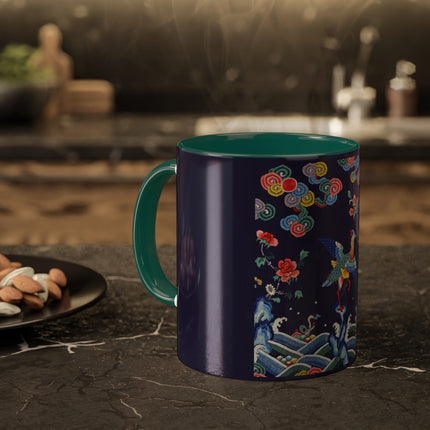 Rank Badge with Mandarin Duck Colorful Mugs, 11oz