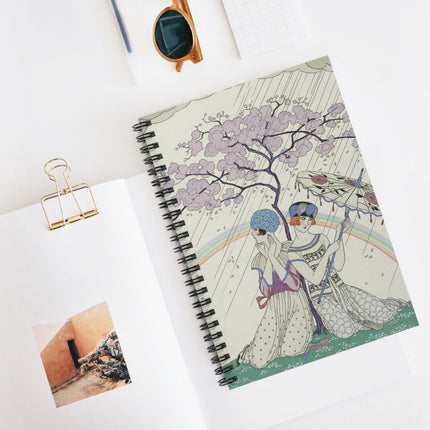 L’Arc-en-Ciel by George Barbier Spiral Notebook - Ruled Line