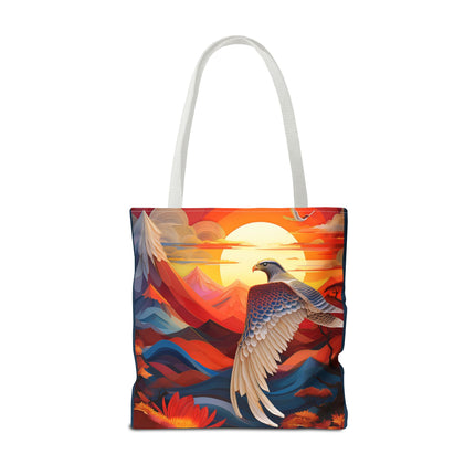Falcon's Sunset Masterpiece Tote Bag (AOP)