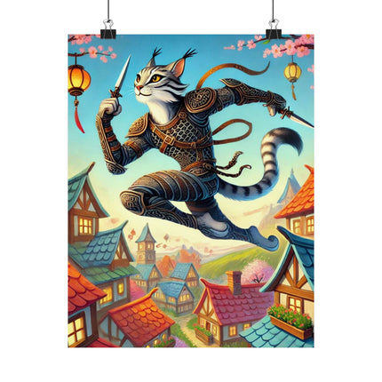🌸🐾 Springbound Sentinel Matte Vertical Poster – Grace, Vigilance & Springtime Adventure
