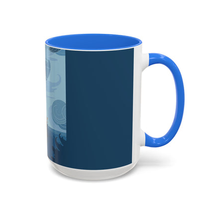 Siren of the Waves Colorful Mugs – Dramatic Sea Power & Bold Elegance