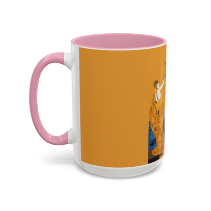 Falcon Mistress Colorful Mugs – Art Deco Majesty & Mythic Freedom