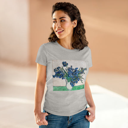 Irises by Van Gogh Women's Midweight Cotton Tee